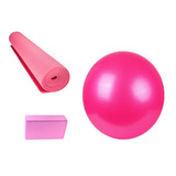 Set Yoga Pilates Mat Colchoneta Pelota Esferodinamia + Brick