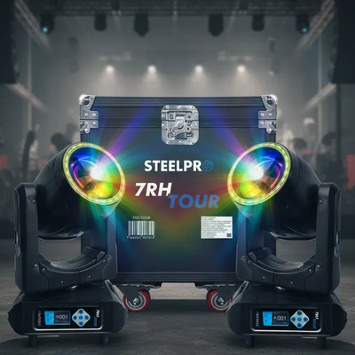 Case 2 Cabezas Moviles Beam 7r + Arcoiris Compacta Steelpro | Envío gratis