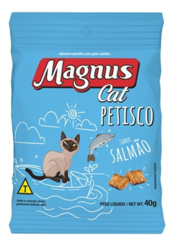 Magnus Cat Salmão Petisco Gato 40gr Pastelzinho Nuggets Snack