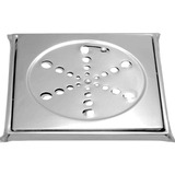 Ralo Tampa Grelha Quadrada 15cm Inox  Rotativa Com Caixilho