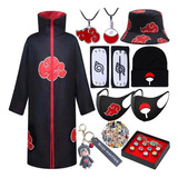 Kit De Disfraz De Capa Itachi De Naruto Cos Akatsuki Uchiha,