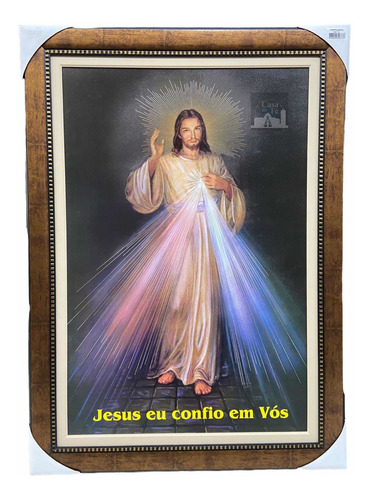 Quadro Jesus Misericordioso 78x1,08cm P/ Casa Sala Cozinha