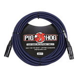 Cable Cable De 1 Xlr 1 A 1 Xlr Hembra Pig Hog Phm20bbl Negro Y Azul De 6m