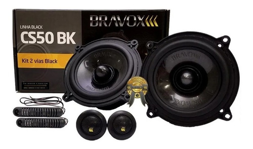 Alto Falante Kit 2 Vias Bravox 5  Cs50bk 130w, Celta, Kwid