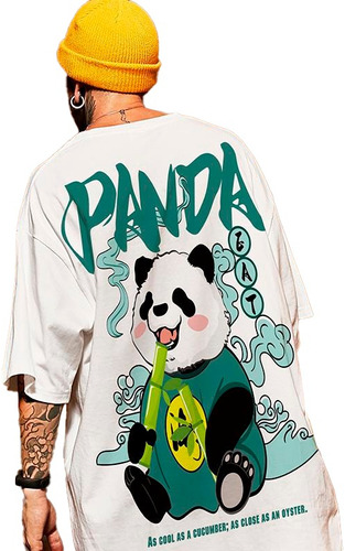 Camiseta Camisa Oversized Masculino Streetwear Panda Top