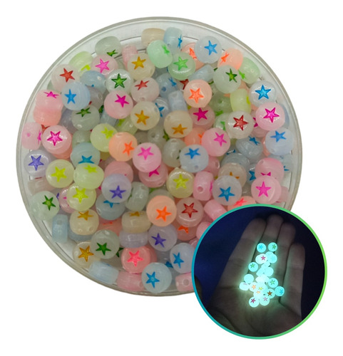 25gr Estrellas Multicolor Fluorescente Bijouterie Pulseras