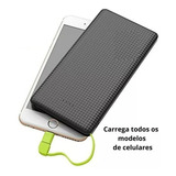 Power Bank Gold 5000mah Com Adaptador Type-c Ip8 V8 Cor Preto