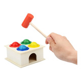 Caja Martillo Didáctico Motricidad Juguete Madera Montessori