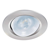 Luminario Cromo Mate Empotrable Redondo Dir Volteck 46946