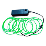 Hilo Neon Led Verde 3 Metros A Pilas Cable Luces Newtonarg