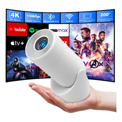 Miniproyector Portátil Aoc 4k, 1080p, 10000 Lúmenes, Wi-fi, 6 Puertos Usb, Hdmi, Proyector De Teléfono Giratorio De 180°, Altavoces Hifi De 3 W Integrados, Proyector Profesional Para Cine En Casa. | Meses sin interés