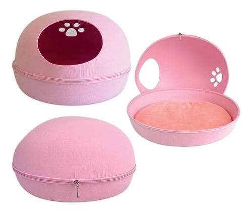 Cama Toca Para Gato Redonda Caminha Casinha Pet Com Almofada