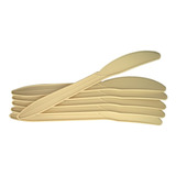 100 Pz Cuchillo Desechable Biodegradable Fécula Maíz 17.8cm