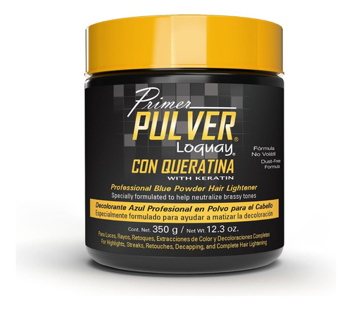 Polvo Decolorante Primer Pulver Keratina Loquay 350gr