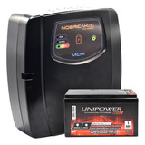 Kit Fonte Nobreak 12v 10a Smart Meter Mcm + Bateria 12v 7a 