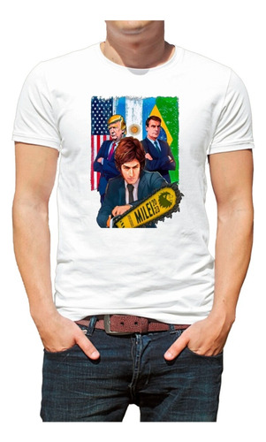 Camiseta Camisa Presidente Milei Trump Bolsonaro Direita