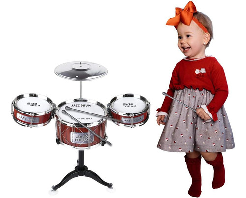 Ahomash Jazz Drum Sets Toy Drum Set Para Niños De 1 A 6 Años