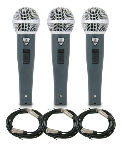Kit Microfones Arcano 3 Rhodon-8b Xlr + 2 Renius-7 Xlr