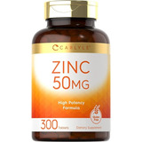 Zinc Premium 50mg 300 Tabletas Alta Potencia Inmunidad Sabor Sin Sabor