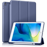 Funda Para iPad 8va/7ma Generacion C/porta Lapiz Azul Gris