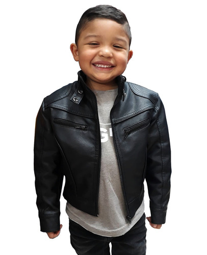 Chaqueta Para Niño Cuero Sintetico 30%off