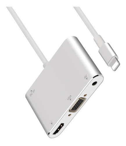 Adaptador Compatible Con Hdmi Lightning Vga Av Audio