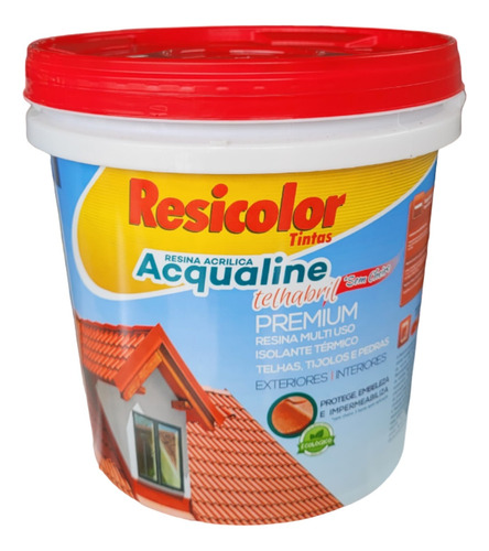 Tinta Para Telhado Telhabril Acqualine A Base De Agua 3,6lts