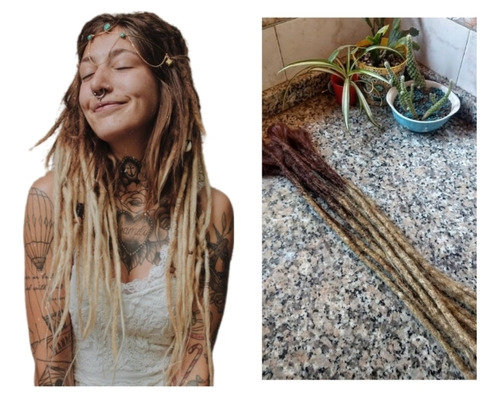 Pack De 10 Rastas Dreads Sintéticas De 20 Cm