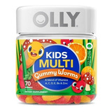 Olly Kids Multi 70 Gomitas En Forma De Gusanos Importado