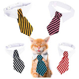 Corbata Para Gatos Color - Amarillo Con Negro, Talla - L