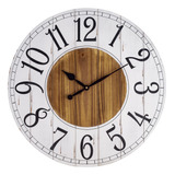 Bew Reloj De Pared Grande De Madera Maciza De 24 Pulgadas Pa