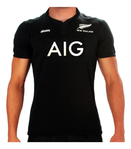 Camiseta Rugby Imago All Blacks New Zeland Reforzada