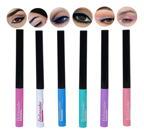 Pack De 4 Delineador Liquido De Ojos Color Pastel 