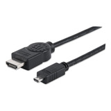 Cable Convertidor Hdmi - Micro Hdmi Manhattan 2mts M - M