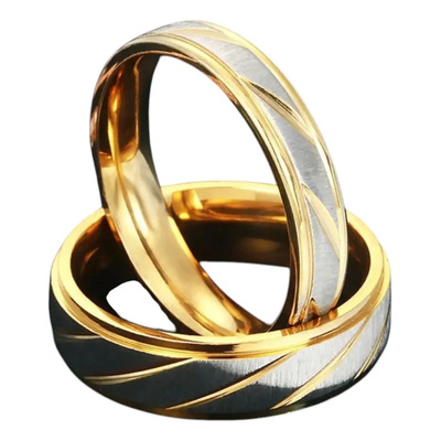 2 Alianzas Anillo Matrimon Boda Hombre Mujer Oro Plata Cajit | Meses sin interés