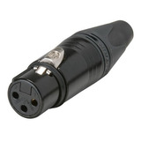 Conector Neutrik Xlr Hembra 3 Pin Contactos En Oro Nc3fxx-b