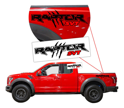 Stickers Calcomanías Compatible Con Ford Raptor Svt Garras
