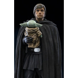 Estátua Luke Skywalker And Grogu - The Mandalorian - Art Sca