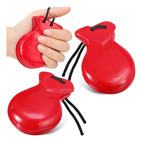 2 Pair Spanish Castanets Flamenco Castanets With String