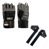 Combo!! Guantes Gimnasio Fitness Drb King Y Straps Dsport Ng