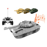 Auto Radio Control Remoto Tanque De Guerra Recargable Sonido Color Camuflaje/marrón Personaje T-90