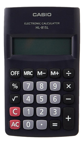 Calculadora Casio De 8 Dígitos Hl-815l-bk Color Negro