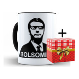 Caneca Bolsonaro Mito Personalizad C/ Nome Porcelana + Caixa