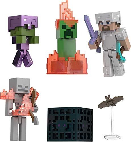 Mattel Minecraft Toys | Story Pack With 4 Action Figures And
