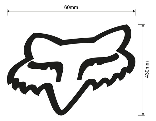 Sticker Fox Vinil Adhesivo (60mm X 430mm)