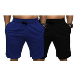 Kit 2 Bermudas Moletom Treino Academia Short Casual