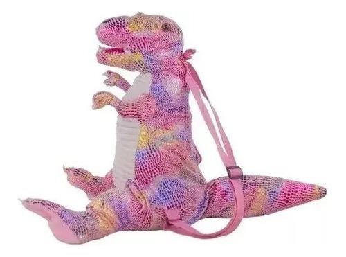 Mochila Niña Moda Dinosaurio Rex Felpa Suave Peluche