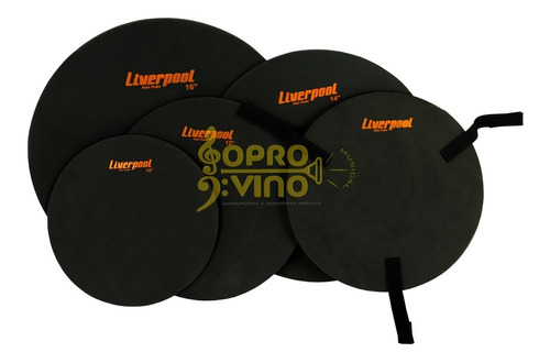 Abafador Tambor Caix Bateria 10 12 14  16 + Bumbo Liverpool 