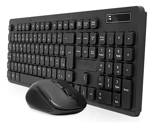 Kit Teclado E Mouse Sem Fio Wirelles Notebook Pc Português 