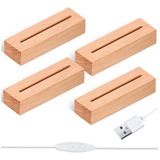 Riakrum Base De Luz Rectangular De Madera De 5.9 Pulgadas, P